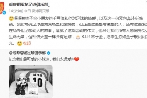 重庆铜梁龙悼念去世小球迷：愿来生你如金子般闪闪发光