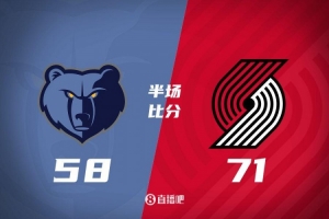 阿夫迪亚26+5+4 开拓者上半场轰进14记三分 半场领先灰熊13分