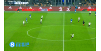 意大利1-0领先德国！巴雷拉直塞打穿防线，托纳利推射破门