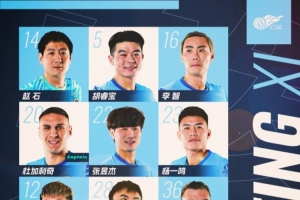 🔥深圳新鹏城客战浙江俱乐部绿城首发阵容出炉！