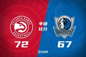 浓眉15+6&被加福德误伤眉角 吹杨21+6 独行侠半场落后老鹰5分