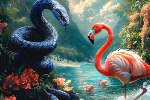 国米发布对阵卡利亚里唯美海报：灵蛇大战火烈鸟🐍 🆚 🦩
