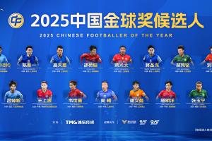 2025中国金球奖候选：蒋光太、张玉宁、韦世豪、谢文能、吴曦在列