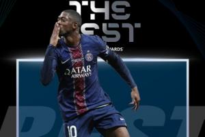 登峰造极！官方：登贝莱荣膺2025年FIFA年度最佳球员，为90后首人