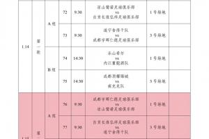 四川省三大球联赛1月14日恢复进行，此前因“打人事件”被叫停