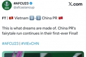 U23亚洲杯官推报道：这就是梦想的构成要素，中国队童话仍在继续