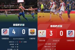 啊这…马竞国王杯5-0贝蒂斯3天后遭复仇，4-0巴萨3天后惨败保级队