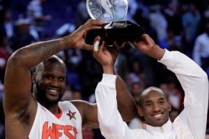 昔日OK组合！2009年的今天：科比与奥尼尔携手获得全明星赛MVP