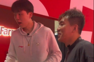 郭艾伦调侃杨瀚森：你得练练三分 啥时候赢我了在NBA三分就准了