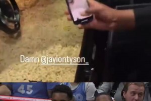 经典套路🤪米切尔整蛊新秀泰森，在他新买的车里装满爆米花🍿