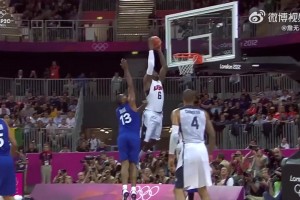 放到FIBA简直是头怪兽！詹姆斯在奥运会上的十佳球