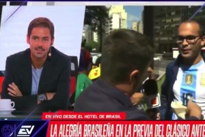 支持阿根廷国家队的巴西老哥告诉记者：狠狠地干爆他们！！