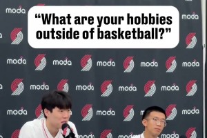除了篮球外你还喜欢什么？杨瀚森用英语答：吃饭睡觉打游戏