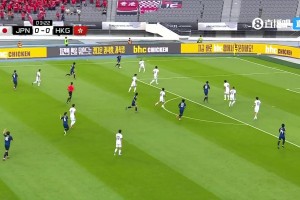 杰梅恩-良精彩侧钩破门，日本1-0领先中国香港