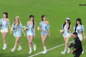 什么水平？K联赛全明星赛前女团前来助兴👀