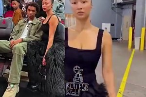 贵圈真乱😵此前23岁杰伦-格林的40岁女友带23岁儿子观战