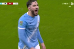 高级货！谢尔基世界波破门，曼城1-0领先布伦特福德！
