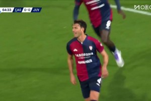 尤文客场丢球0-1落后！马齐泰利神来之笔转身凌空打门得手！